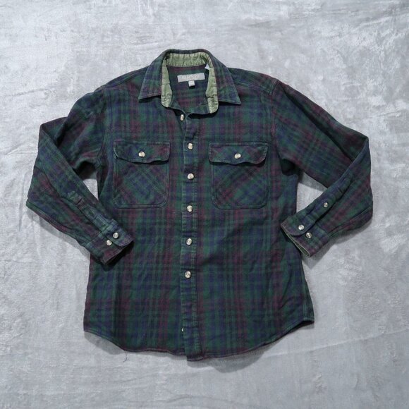 Elkmont Other - Elkmont Shirt Mens L Green Flannel Plaid Button Down Long Sleeve Outdoors Casual